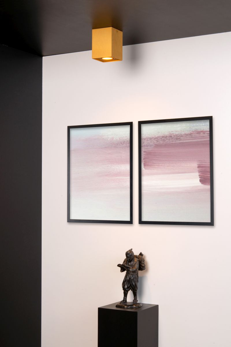 Lucide TUBE - Stropné bodové svietidlo - 1xGU10 - Matt Gold / Mosadz